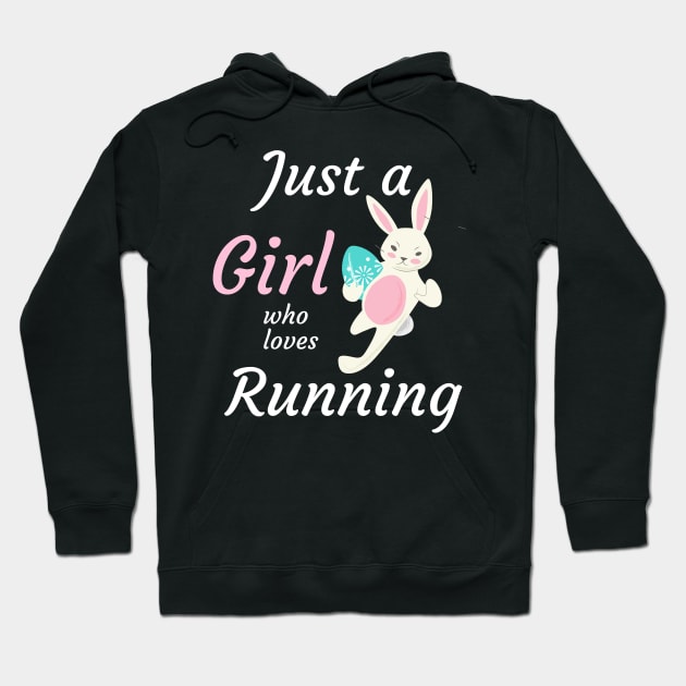 Just a girl who loves running and bunnies Hoodie by Dogefellas